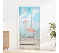 vidaXL Rideau de porte anti-insectes multicolore 200 x 100 cm Bambou