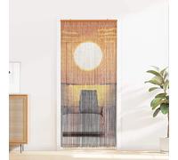 vidaXL Rideau de porte anti-insectes multicolore 200 x 90 cm Bambou