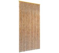 vidaXL Rideau de porte anti-insectes en bambou pare-vue moustiquaire 90 x 220 cm