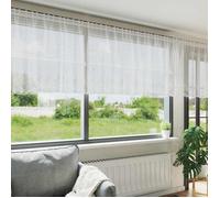 vidaXL Rideau Dentelle Blanc Polyester Rideaux Élégants 80 x 400 cm pour Salon Chambre Lumineux Décor Moderne