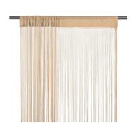 vidaXL 2X Rideau en Fils Séparateur de Pièce Rideau de Porte Rideau de Fenêtre Vitrine Salon Salle de Séjour Chambre Intérieur 100x250 cm Beige
