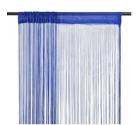 vidaXL Rideau en fils 2 pcs 100 x 250 cm Bleu 132406