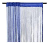 vidaXL Rideau en fils 2 pcs 100 x 250 cm Bleu Bleu G