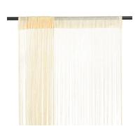 vidaXL Rideau en fils 2 pcs 100 x 250 cm Crème 132402