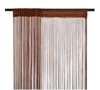 vidaXL Rideau en fils 2 pcs 100 x 250 cm Marron 132410