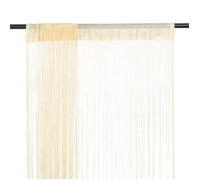vidaXL 2X Rideau en Fils Séparateur de Pièce Rideau de Porte Rideau de Fenêtre Vitrine Salon Salle de Séjour Chambre Intérieur 140x250 cm Crème