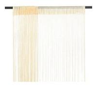 vidaXL 2X Rideau en Fils Séparateur de Pièce Rideau de Porte Rideau de Fenêtre Vitrine Salon Salle de Séjour Chambre Intérieur 140x250 cm Crème