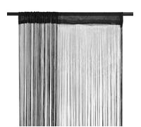 vidaXL Rideau en fils 2 pcs 140 x 250 cm Noir