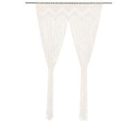 vidaXL Rideau de Fenêtre Rideau de Porte Séparateur de Pièce Vitrine Rideau Salon Salle de Séjour Maison Intérieur 140x240 cm Macramé Coton