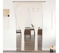 vidaXL Rideau de Fenêtre Rideau de Porte Séparateur de Pièce Vitrine Rideau Salon Salle de Séjour Maison Intérieur 140x240 cm Macramé Coton