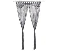 vidaXL Rideau en macramé Anthracite 140x240 cm Coton