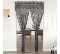 vidaXL Rideau en macramé Coton Anthracite 140 x 240 cm