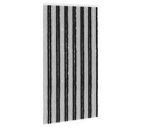 Rideau anti-insectes vidaXL en chenille, gris et noir, 118 x 220 cm