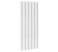 vidaXL Rideau Insectes Chenille Gris Clair et Blanc 100x230cm, Rideau de Porte Rectangulaire Moderne, Moustiquaire Facile à Installer, Décoration Polyvalente, Rideau Facile d'entretien pour