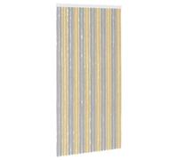 vidaXL Rideau Insectes Gris et Beige Chenille 100x200 cm 100% PP, Moustiquaire de Porte Rectangulaire Moderne, Moustiquaire Facile à Installer, Décoration Polyvalente, Rideau Facile d'entretien pour