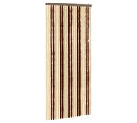 vidaXL Rideau Insectes Marron et beige Chenille 90x200 cm 100% PP, Moustiquaire de porte rectangulaire moderne, moustiquaire facile à installer, décoration polyvalente, rideau facile d'entretien pour