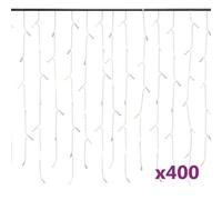vidaXL Rideau lumineux à glaçons LED 10 m 400 LED Bleu 8 fonctions