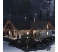 Rideau lumineux à glaçons LED 10m 400LED Blanc chaud 8fonctions