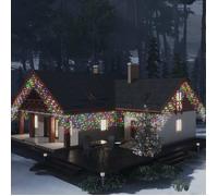 vidaXL Rideau lumineux à glaçons LED 328915 – 10 m 400 LED Or Décoration de Noël Extérieur