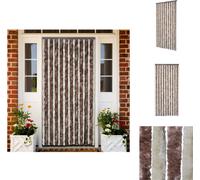 vidaXL Rideau moustiquaire beige et brun clair 100x220 cm chenille - Moustiquaire