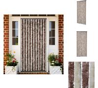 vidaXL Rideau moustiquaire beige et brun clair 90x220 cm chenille - Moustiquaire
