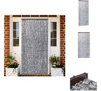 vidaXL Rideau moustiquaire brun et beige 100x220 cm chenille - Moustiquaire