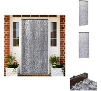 vidaXL Rideau moustiquaire brun et beige 90x220 cm chenille - Moustiquaire