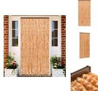 vidaXL Rideau moustiquaire ocre et blanc 100x220 cm chenille - Moustiquaire