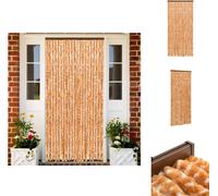 vidaXL Rideau moustiquaire ocre et blanc 90x220 cm chenille - Moustiquaire