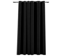vidaXL Rideau Occultant Aspect de Lin à Œillets Rideau de Fenêtre Salon Salle de Séjour Chambre à Coucher Maison Intérieur Anthracite 290x245 cm