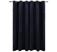 vidaXL Rideau Occultant avec Anneaux en Métal Occultant à Oeillet Ombrage Chambre à Coucher Fenêtre Salon Bureau Maison Intérieur Velours Noir 290x245 cm