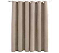 vidaXL Rideau Occultant avec Anneaux en Métal Occultant à Oeillet Ombrage Chambre à Coucher Fenêtre Salon Bureau Maison Intérieur Beige 290x245 cm
