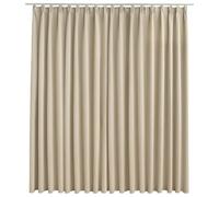 vidaXL – Rideau occultant avec crochets – 290×245 cm – Beige – Polyester lavable en machine