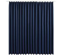 vidaXL Rideau occultant 134457 avec crochets 290x245 cm Polyester Bleu lavable en machine