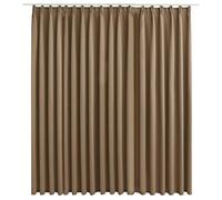 vidaXL Rideau occultant avec crochets 290x245 cm Polyester lavable en machine taupe