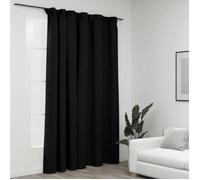 vidaXL Rideau occultant d'aspect de lin crochets Anthracite 290x245 cm
