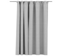 vidaXL Rideau Ooccultant d'Aspect de Lin avec Crochets Rideaux de Fenêtre Salon Salle de Séjour Chambre à Coucher Maison Intérieur Gris 290x245 cm