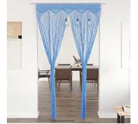 vidaXL Rideau en macramé 140x240 cm coton bleu