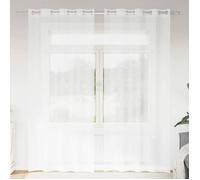 vidaXL Rideau Voile 2 Pièces Blanc Polyester Lumineux Décoration Maison Salon Chambre 260 x 140 cm pour Intérieur