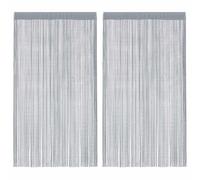 Vidaxl Rideaux À Fils 2 Pcs Gris Clair 100x250 Cm