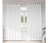 Vidaxl Rideaux Avec Des Rideaux 2 Pcs Blanc Pur Polyester