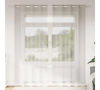 Vidaxl Rideaux Avec Des Rideaux 2 Pcs Crème Polyester