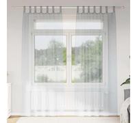 Vidaxl Rideaux Avec Des Rideaux 2 Pcs Gris Foncé Polyester