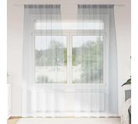 Vidaxl Rideaux Avec Des Rideaux 2 Pcs Gris Foncé Polyester
