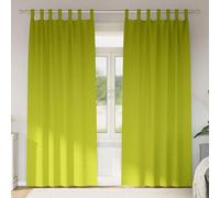 Vidaxl Rideaux Avec Des Rideaux 2 Pcs Pomme Verte Polyester