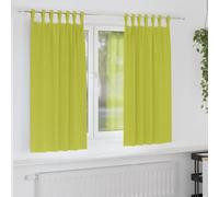 Vidaxl Rideaux Avec Des Rideaux 2 Pcs Pomme Verte Polyester