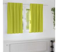 Vidaxl Rideaux Avec Des Rideaux 2 Pcs Pomme Verte Polyester