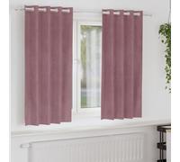 Vidaxl Rideaux Avec Des Rideaux 2 Pcs Rose Foncé 140 X 175 Cm Velours