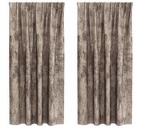 vidaXL Lot de 2 rideaux en velours avec œillets Cappuccino 175 x 140 cm