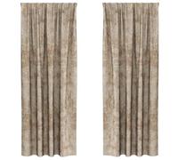 Rideaux en velours 2 pcs avec œillets Champagne 245x140 cm